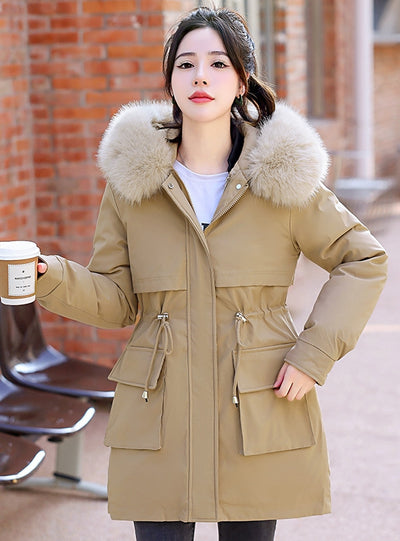 Mid-length Cotton-padded Jacket Coat