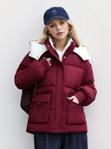 Short Hooded Padded Cotton-padded Jacket