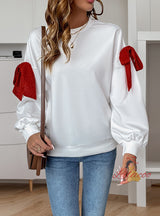 Loose Round Neck Long Sleeve Christmas Top