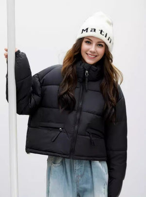 Stand-up Collar Loose Padded Coat