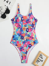 Sexy Multicolor Beach One-piece Swimsuit Bikini