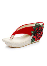 9 cm Bohemian Waterproof Platform Thick-soled Wedge Slippers