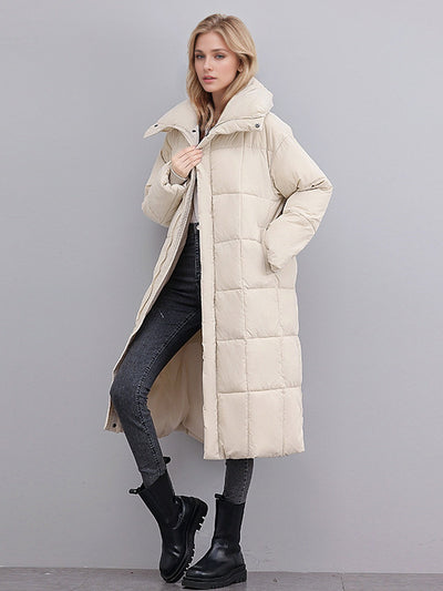 Thickened Slim Long Over Knee-high Cotton-padded Jacket