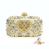 Hand-inlaid Diamond Slung Oblique Dinner Bag