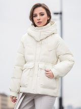 Stand-up Collar Slim Cotton-padded Jacket Coat