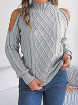 Leisure Twist High-necked Long-sleeved Sweater