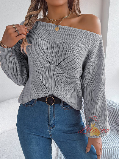 Leisure Hollow Long Sleeve Sweater