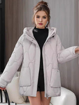 Women Thickened Pocket Cotton-padded Jacket