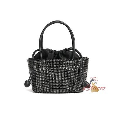 Chain Diamond-encrusted One-shoulder Handbag