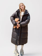 Cotton-padded Long Over the Knee Down Jacket