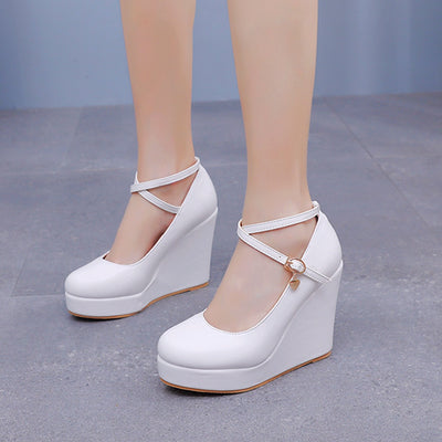 10 cm Thick Platform Wedge Shoes