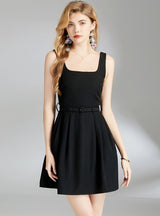 Sleeveless Suspender Vest Dress