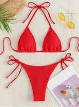 Solid Color Thread Cloth Sexy Bikini