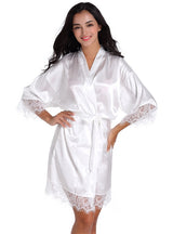 Short Sleeve Silk Ice Silk Home Nightgown