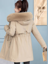 Medium-long Cotton-padded Down Coat