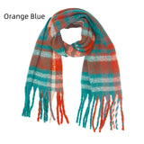 Thickened Coarse Fringed Plaid Scarf