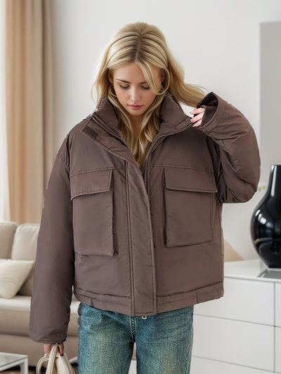 Thick and Loose Large Pocket Cotton-padded Jacket