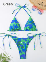 Sexy Printed Lace-up Bikini