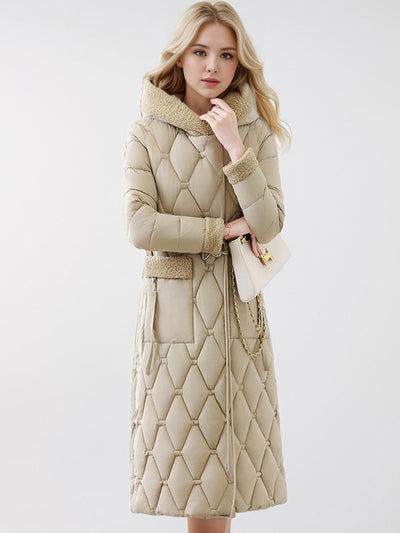 Lamb Wool Long Cotton-padded Jacket Coat