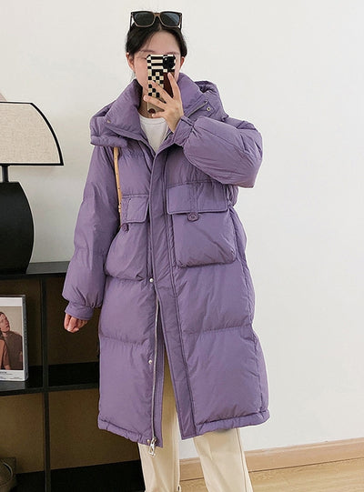 Slim-fit Long Silm Waist Down Jacket