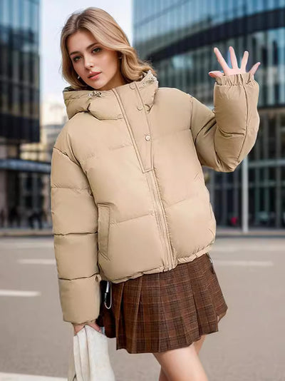 Collar Short Warm Cotton-padded Jacket Coat