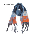 Thick Wavy Jacquard Coarse Fringed Scarf