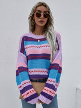 Rainbow Pullover Losse Sweater