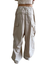 Loose Low Waist Pocket Slacks Pant