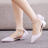 2 cm Flat-heeled Pointed Sandals