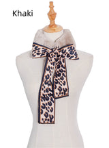 Thickened Imitation Rabbit Hair Leopard Print Scarf