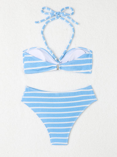 Sexy Female Pit Striped Bikini