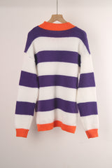 Winter Striped Stitching Sweater