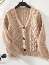 Solid Color Twist Single-breasted Sweater Coat