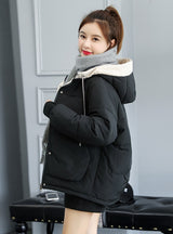 Casual Cotton-padded Hooded Short Down Coat