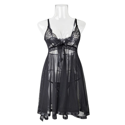 Sexy Gauze Pajamas Suspender Dress