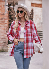 Casual Fashion Loose Plaid Shirt