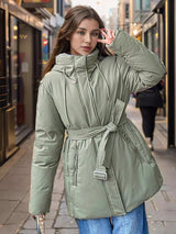 Silm Waist Short Thick Cotton-padded Jacket