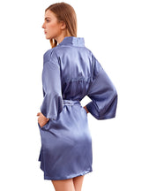 Embroidered Wide-sleeved Clothing Bathrobe