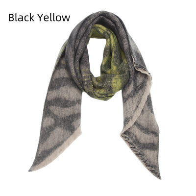 Jacquard Zebra Diagonal Scarf