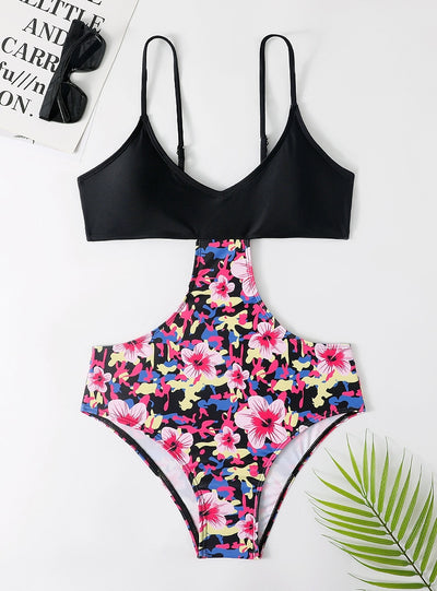 Printed Conservative One-piece Swimsuit