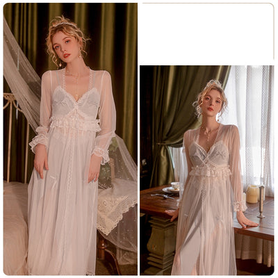 Sling Gauze Bow Nightdress