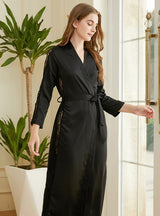 Women Silk Long Robe Pajama