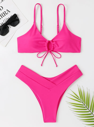 Sexy Solid Color Bikini