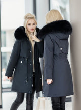 Thickened Waist Long Cotton-padded Jacket Coat