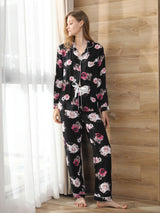 Autumn and Winter Flower Pattern Long Sleeve Suit