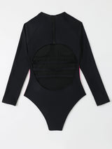 One-piece Triangle Long Sleeve Swimsuit