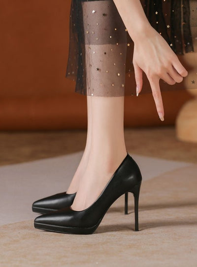 Waterproof Platform PU Super High Heels