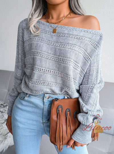 Hollow Twist Leisure Knitted Sweater