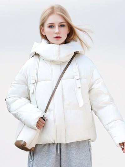 Loose Hooded Padded Cotton-padded Jacket Coat