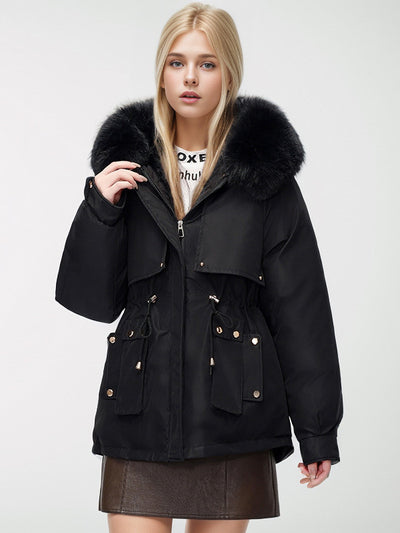 Thickened Plus Size Pocket Warm Coat